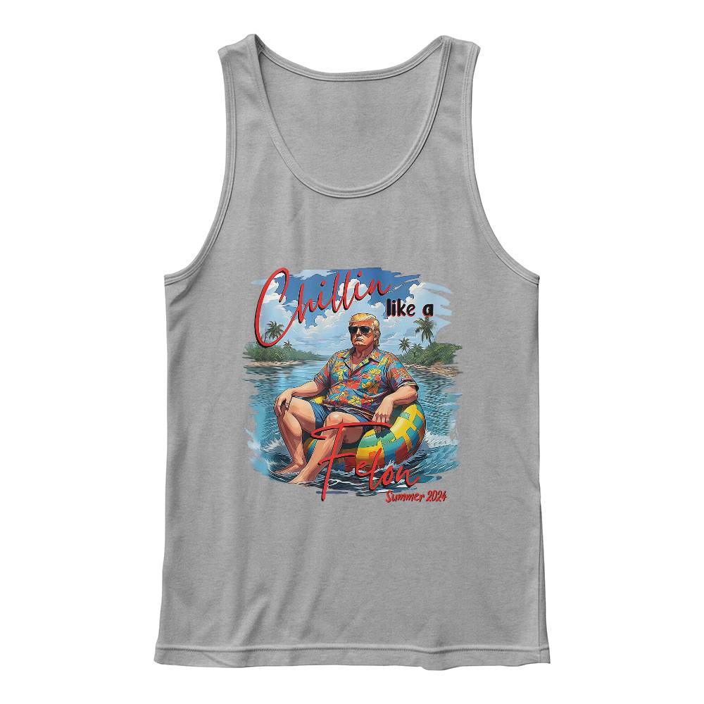 Trump Retro Tank Top Chillin Like A Felon Summer 2024 | Support Trump Rally 2024