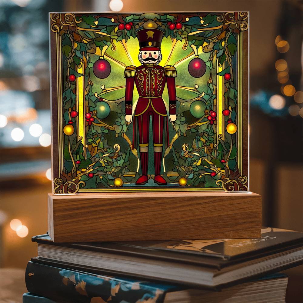 Faux Stained Glass Acrylic Plaque | The Nutcracker Christmas Decor 2024