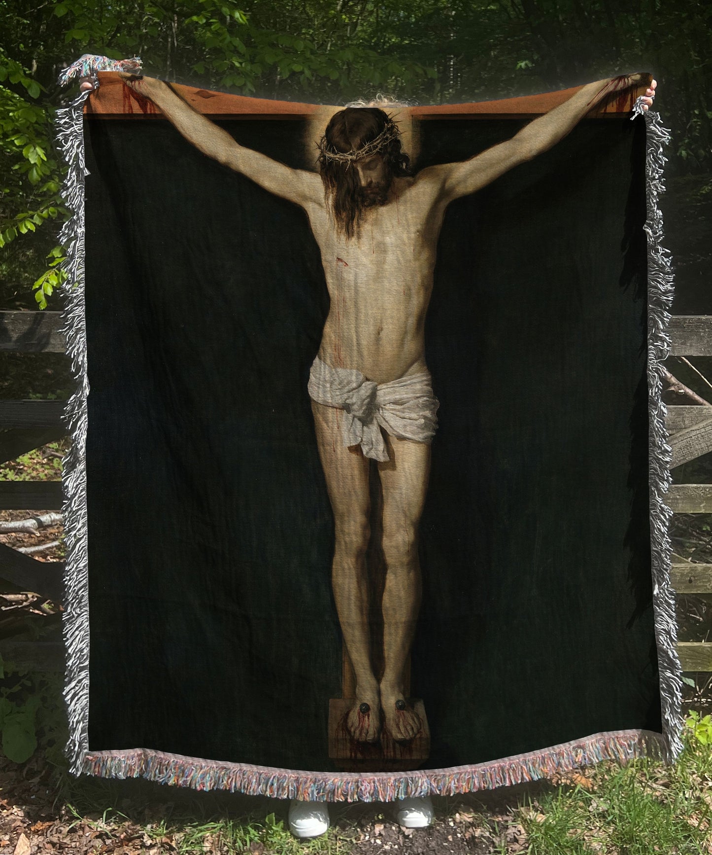 The Crucifixion of Jesus by Diego Velázquez Printed on Heirloom Tapestry | Christian Wall Art 2024